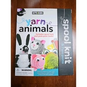 Spice Box Kits For Kids Yarn Animals Spool Knit & Pom-Poms NEW